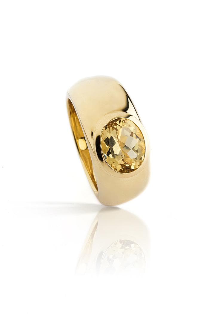 Goldberyll-Ring "Greta"