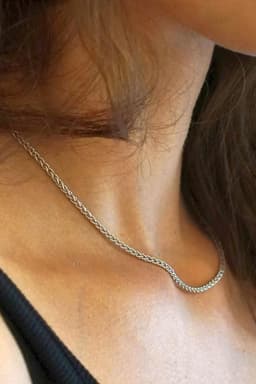 Zopfkette - Weißgoldkette – 585er Weißgold – 2,5mm  0