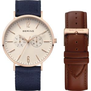 Bering Lederarmband Uhr